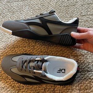 Women's Gray and Black Sneakers